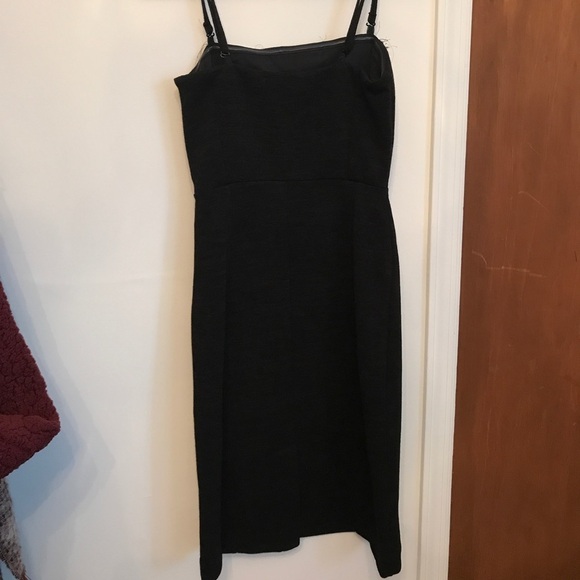 Banana republic black fringe strapless dress sz 4 - Picture 5 of 6